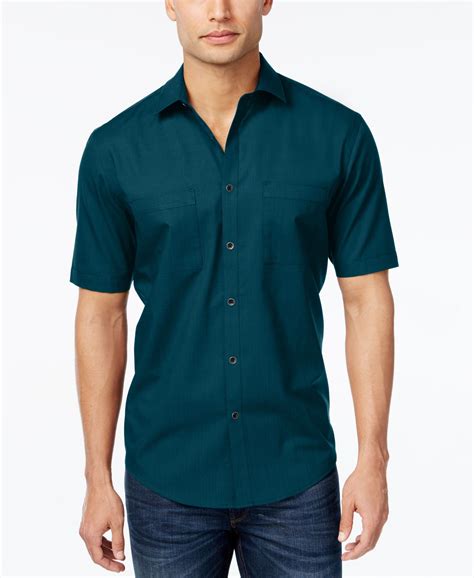 alfani shirts short sleeve|alfani sleeveless shirts men.